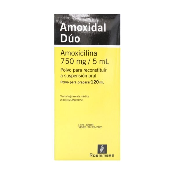 AMOXIDAL DUO  750MG/5ML - POLVO RECONSTITUIR A SUSPENSION FCO X 120 ML