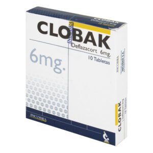 CLOBAK TAB 6 MG - DEFLAZACORT CAJA X10 TBS