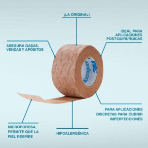 MICROPORE PIEL 24 X 3M * UNIDAD