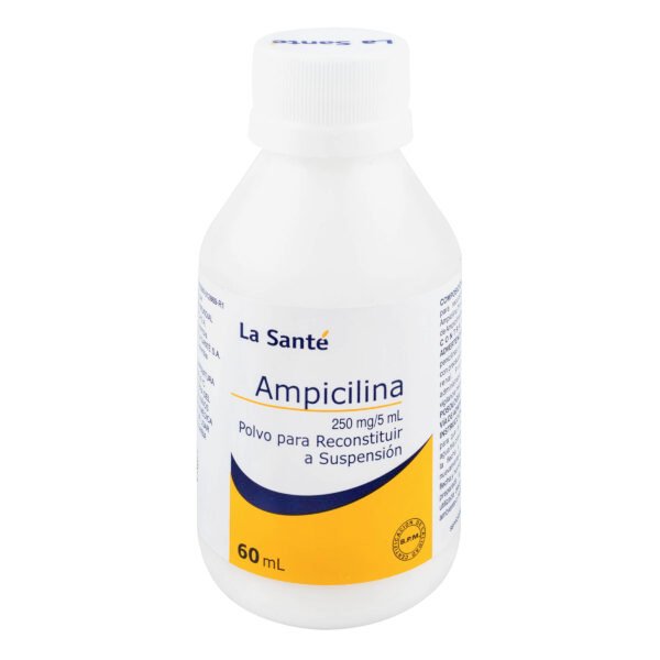 AMPICILINA 250MG/5ML - POLVO RECONSTITUIR A SUSPENSION FCO X 60 ML