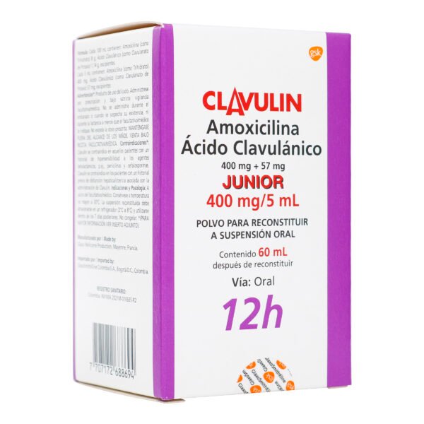 CLAVULIN JUNIOR 400MG/5ML SUSP - AMOXICILINA + CLAVULANICO FCO X 60ML