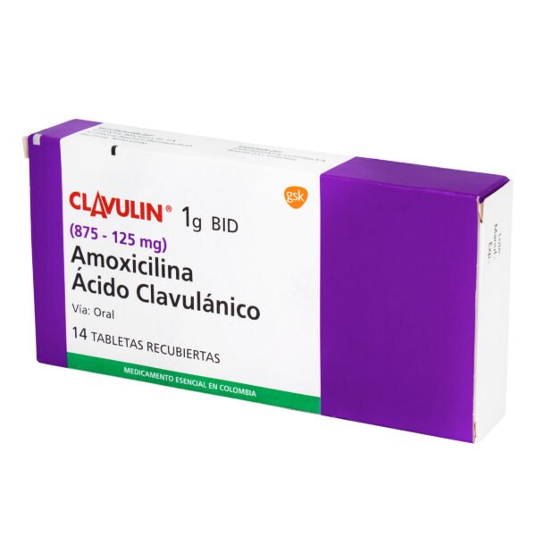CLAVULIN  1 GR - AMOXICILINA + CLAVULANICO CAJA X 14 TBS