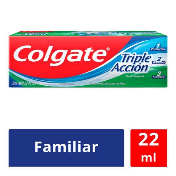 CREMA DENTAL COLGATE MENTA TRIPLE ACCION * TUBO X 22ML