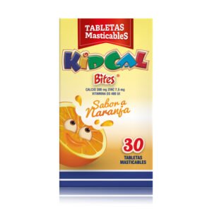 KIDCAL BITES NARANJA - TABLETA MASTICABLE CAJA  X 30