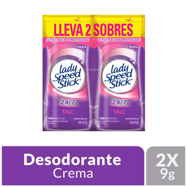 DTE LADY SPEED STICK TALC CRE.DUO 9 GR SOBRE UNIDAD