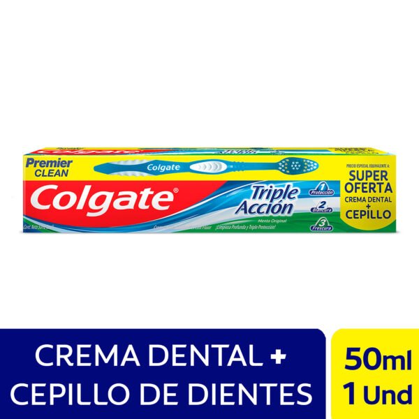 CREMA DENTAL COLGATE TRIPLE ACCI 50G+CEPILLO PREMIER TUB 50G