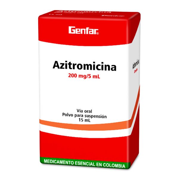 AZITROMICINA 200MG/5ML SUSPENCION FCO X 15ML