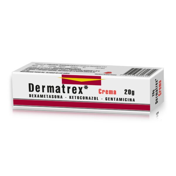 DERMATREX CREMA 20GR - DEXAMETASONA + KETOCONAZOL + GENTAMICINA TUB X 20GR