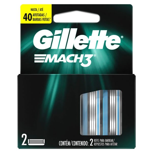 REPUESTO GILLETE MACH3 CARTUCHOS CAJA X 2UNDS
