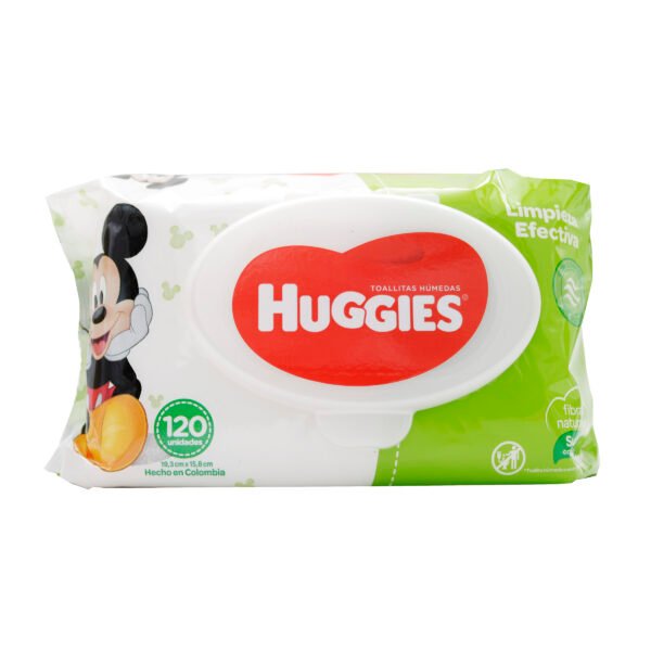 TOALLAS HUGGIES LIMPIEZA EFECTIVA PAQ X120 UND