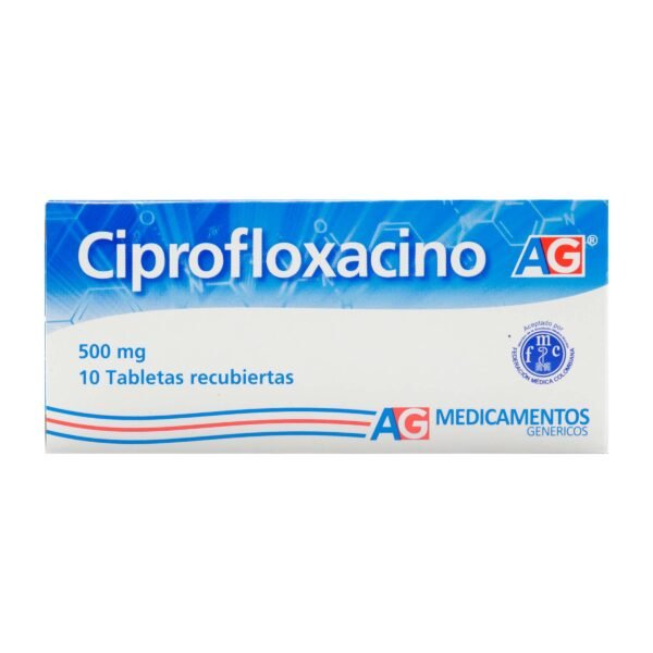CIPROFLOXACINO 500 MG TABLETAS CAJA X 10