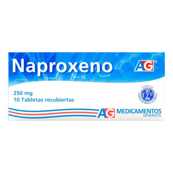 NAPROXENO 250 MG TABLETAS CJ X 10 UND