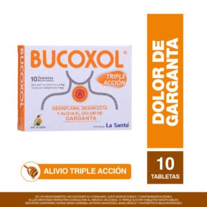 BUCOXOL TRIPLE ACCION MIEL LIMON - BENCIDAMINA + CETILPIRIDINIO CAJA X 10 TBS