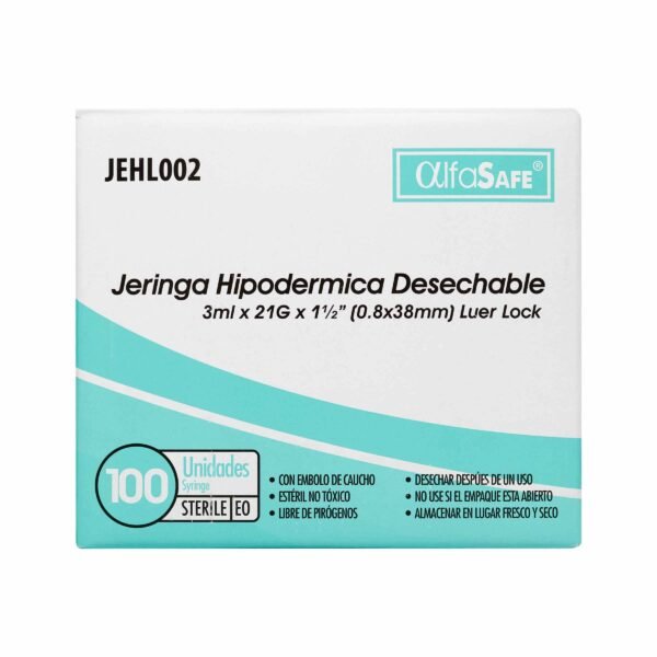 JERINGA ALFA  3ML  21X1 1/2 *** UNIDAD