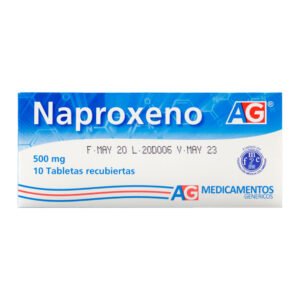 NAPROXENO 500 MG TABLETAS CJ X 10 UND