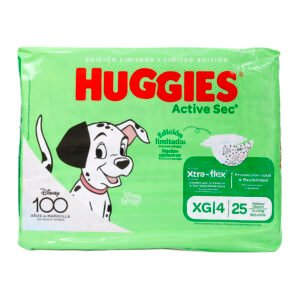 PAÑAL HUGGIES ACTIVE SEC ET.4 XG PAQ X 25 UNDS