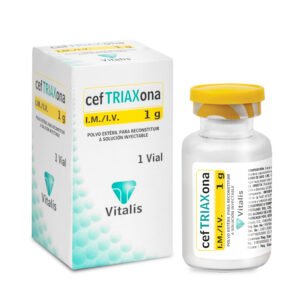 CEFTRIAXONA 1 G 1 AMPOLLAS VT UNIDAD