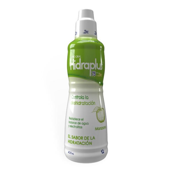HIDRAPLUS 75 ZINC MANZANA VERDE - SUERO ORAL FCO X 400 ML