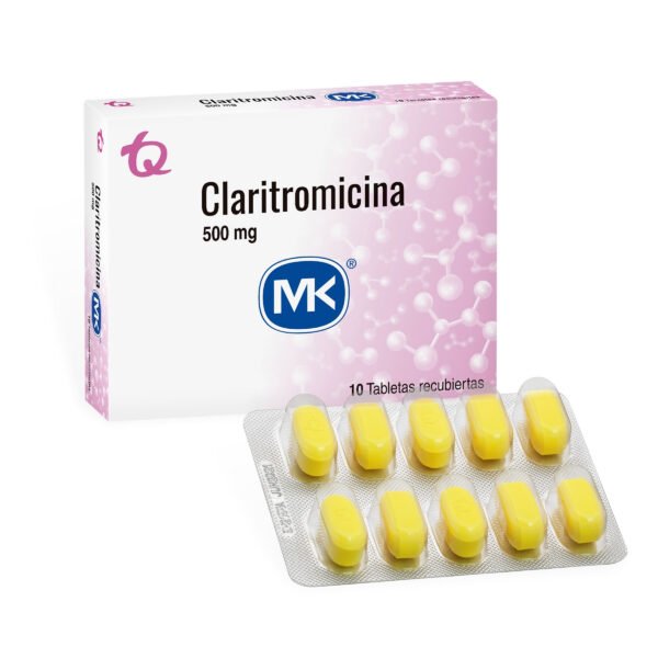 CLARITROMICINA 500 MG  MK CAJA X 10 TBS