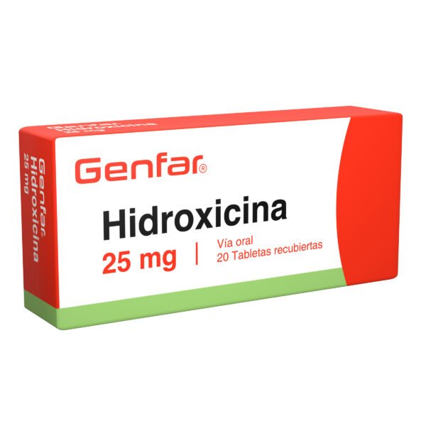 HIDROXICINA 25 MG CAJA X 20 TBS