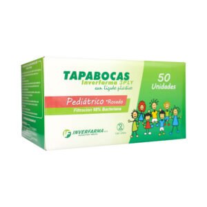 TAPABOCA PEDIATRICO ROSA CJ X 50 UND