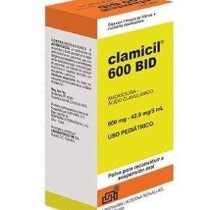 CLAMICIL BID 600 MG SUSP - AMOXICILINA + CLAVULANICO FCO X 100 ML
