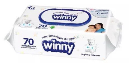 TOALLITAS HUM WINNY UTLTRATRIMSEC ALOE +VIT E PAQ X 70