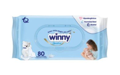 TOALLITAS HUM WINNY SENSITIVE X 80 RECIEN NACIDO 80 UNIDADES