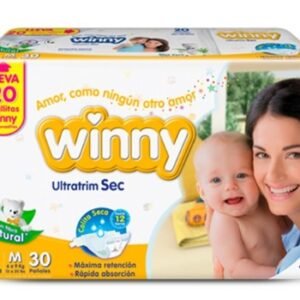 PAÑAL WINNY ULTRATRIM SEC AMARILLO ETP 2+PAÑITOS PAQUE X 30