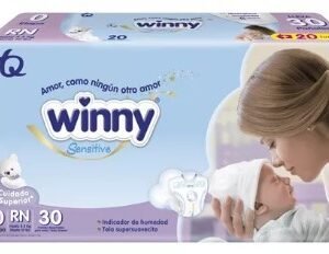 PAÑAL WINNY SENSITIVE ETP 0 X 30 + PAÑITOS 30 UNIDADES