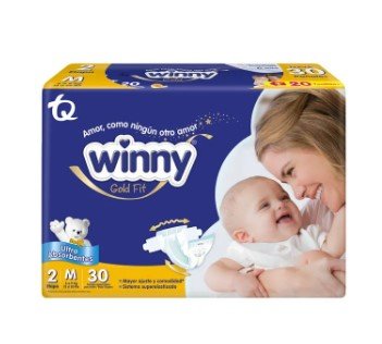PAÑAL WINNY ULTRATRIM GOLD ETP 2 PAQUE X 30
