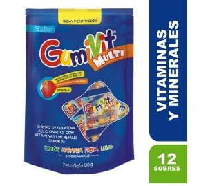 GUMIVIT MULTI  120 GR BOLSA PAQ X 12UNDS