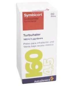 SYMBICORT TURBUHALER 160/4.5 MCG X INAHALADOR BUCAL FCO X 60 DOSIS