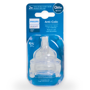 TETINA ANTI COLIC  FLUJO RECIEN NACIDO  0M+ PAQ X 2UNDS