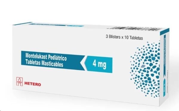 MONTELUKAST 4MG TAB MASTICABLES CAJA X 30UNDS