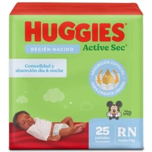 PAÑAL HUGGIES ACTIVE SEC ET.RN PAQ X 25 UNDS