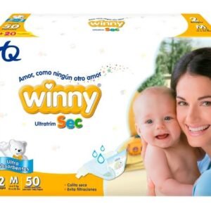 PAÑAL WINNY SEC ETP 2 + TOALL X 20 ALOE PAQ X 100