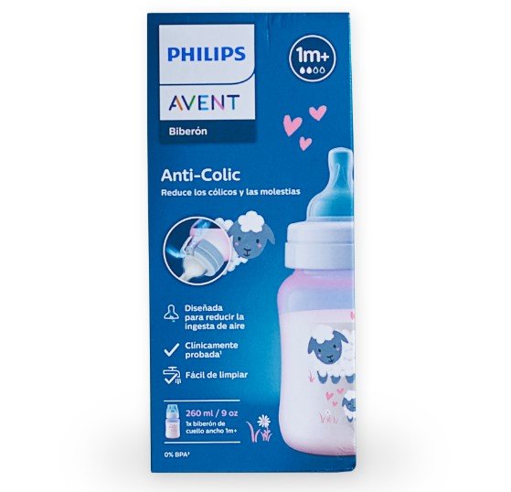 TETERO OVEJA ANTI-COLICO ROSADO 9 OZ UNIDAD