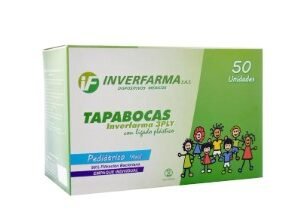 TAPABOCA PEDIATRICO AZUL CJ X 50 UND