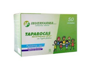 TAPABOCA PEDIATRICO AZUL CJ X 50 UND
