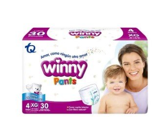 PAÑAL WINNY ULTRATRIM SEC MORADO ETP 4 PAQUE X 30