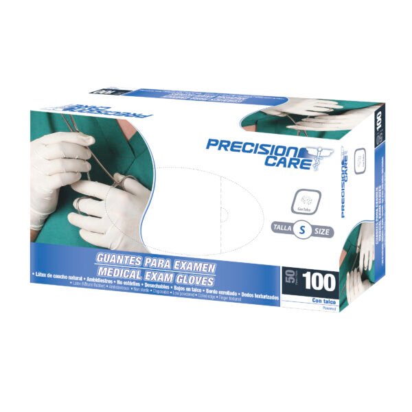 GUANTES EXAMEN PRECISION CARE TALLA S CAJA X 100 UNDS