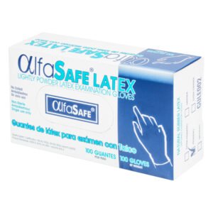 03344 GUANTE ALFASAFE LATEX TALLA S CAJA X100UNDS