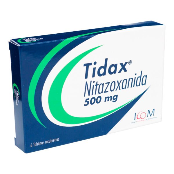 TIDAX 500 MG NITAZOXANIDA CAJA X 6 TBS