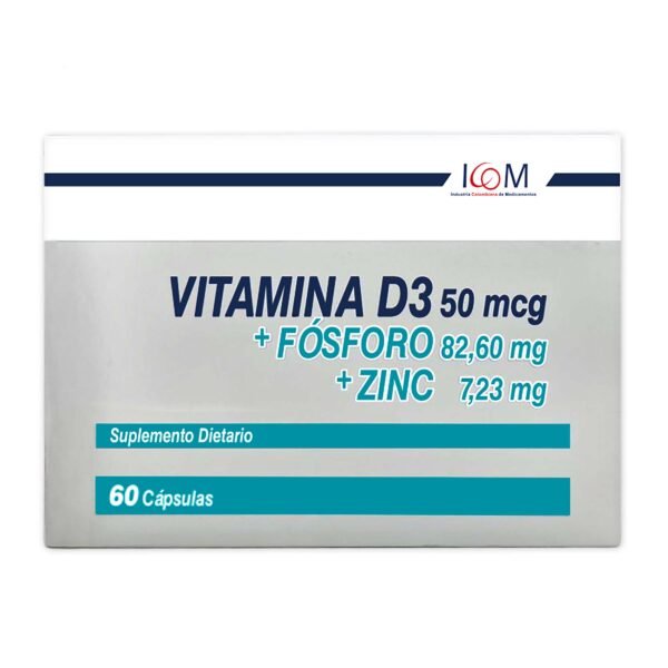 VITAMINA D3 FOSFORO Y ZINC 60 - CAPSULA CAJA X 60