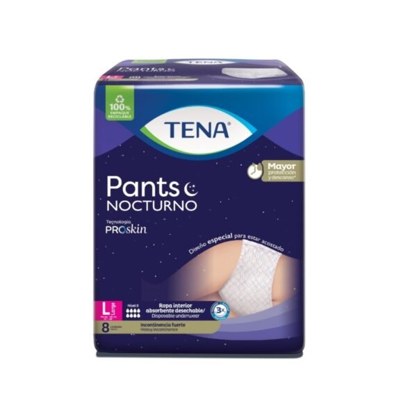 PAN.TENA PANTS NOCTURNO LARGE PAQ X 8 UNDS