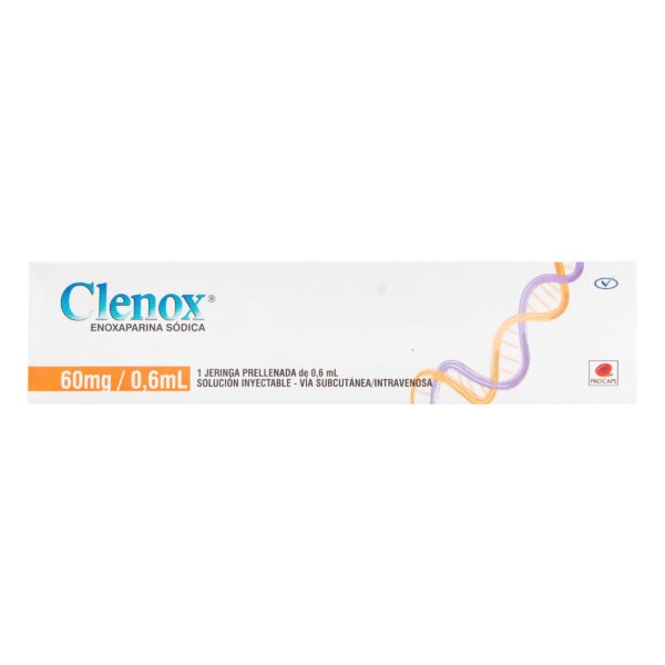 CLENOX 60 MG 1 JERINGA PRELLENADA- ENOXAPARINA UNIDAD