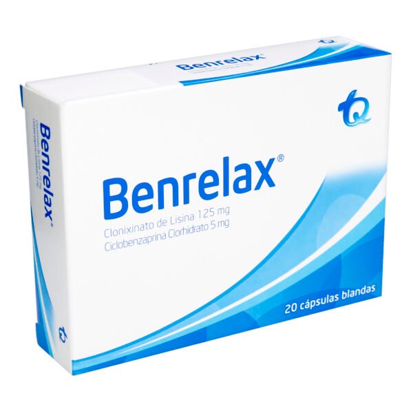 BENRELAX 125 MG + 5 MG - CLONIXINATO LISINA-CICLOBENZAPRINA CAJA X 20 CAPS