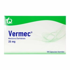 VERMEC 25 MG - MECLIZINA CAJA X 14 CAPS