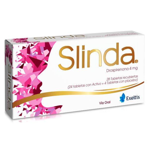 SLINDA DROSPIRENONA 4MG - DROSPIRENONA CAJA X 28 TBS